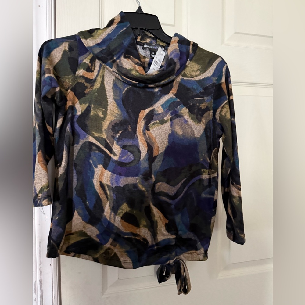 Multicolor Abstract Print Women's Blouse